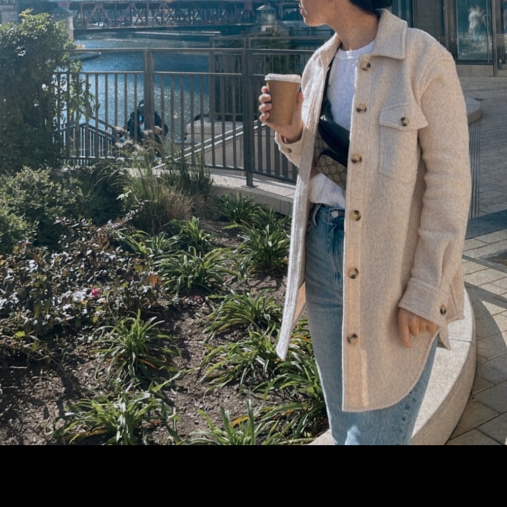 Aritzia Cream Teddy Jacket